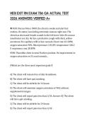 HESI EXIT RN EXAM 756 QA ACTUAL TEST 2026 ANSWERS VERIFIED A&plus;