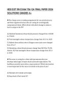 HESI EXIT RN EXAM 756 QA FINAL PAPER 2026 SOLUTIONS GRADED A&plus;