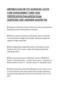 MIDTERM EXAM NR 572 ADVANCED ACUTE CARE MANAGEMENT GUIDE 2026 CERTIFICATION EVALUATION EXAM QUESTIONS AND ANSWERS MASTER FILE