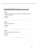 PICAT&sol;ASVAB VERIFICATION TEST Questions and Answers Latest&period;
