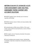 MIDTERM EXAM NR 572 ADVANCED ACUTE CARE MANAGEMENT GUIDE 2026 FINAL ASSESSMENT TESTED CONTENT WITH ACCURATE SOLUTIONS