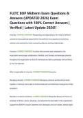 FLETC BOP Midterm Exam Questions &  Answers &lpar;UPDATED 2026&rpar; Exam  Questions with 100&percnt; Correct Answers &vert;  Verified &vert; Latest Update 2026&excl;&excl; 
