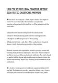 HESI 799 RN EXIT EXAM PRACTICE REVIEW 2026 TESTED QUESTIONS ANSWERS