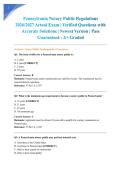 Pennsylvania Notary Public Regulations 2026&sol;2027 Actual Exam &vert; 163 Verified Questions with Accurate Solutions &vert; Newest Version &vert; Pass Guaranteed - A&plus; Graded
