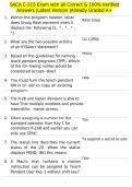 SACA C-215 Exam with all Correct & 100&percnt; Verified Answers &vert;Latest Version &vert;Already Graded A&plus;