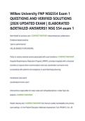 Wilkes University FNP NSG554 Exam 1  QUESTIONS AND VERIFIED SOLUTIONS  &vert;2026 UPDATED EXAM &vert; ELABORATED  &DETAILED ANSWERS&excl;&excl; NSG 554 exam 1 