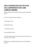 HESI A2 GRAMMAR PRACTICE TEST EXAM 2026 COMPREHENSIVE STUDY GUIDE COMPLETE ANSWERS