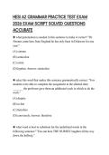 HESI A2 GRAMMAR PRACTICE TEST EXAM 2026 EXAM SCRIPT SOLVED QUESTIONS ACCURATE