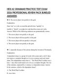HESI A2 GRAMMAR PRACTICE TEST EXAM 2026 PROFESSIONAL REVIEW PACK BUNDLED ANSWERS