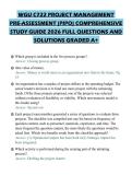 WGU C722 PROJECT MANAGEMENT PRE-ASSESSMENT &lpar;PIPO&rpar; COMPREHENSIVE STUDY GUIDE 2026 FULL QUESTIONS AND SOLUTIONS GRADED A&plus;