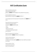 DOT Certification Exam &lpar;FMCSA&rpar; complete test with answers