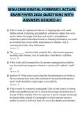 WGU C840 DIGITAL FORENSICS ACTUAL EXAM PAPER 2026 QUESTIONS WITH ANSWERS GRADED A&plus;
