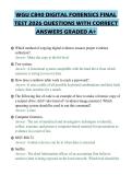 WGU C840 DIGITAL FORENSICS FINAL TEST 2026 QUESTIONS WITH CORRECT ANSWERS GRADED A&plus;