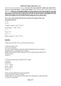 CHEM 101 Winter 2026 Exam 1 &lpar;A&comma; B & C&rpar; Questions and Answers - Drexel University&period;
