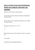 HESI A2 PHYSICS EXAM 2026 PROFESSIONAL REVIEW PACK BUNDLED QUESTIONS AND ANSWERS