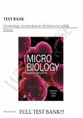 Test bank for Microbiology An Introduction 13th Edition with test questions and answers graded A&plus;