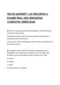 HESI DE MATERNITY LAS PREGUNTAS A EXAMEN FINAL 2026 RESPUESTAS COMPLETAS VERIFICADAS