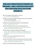 WGU D367 INNOVATION IN FINANCE OA VERSIONS 1 AND 2 CERTIFICATION SCRIPT 2026 QUESTIONS WITH SOLUTIONS GRADED A&plus;