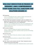 WGU D367 INNOVATION IN FINANCE OA VERSIONS 1 AND 2 COMPREHENSIVE STUDY GUIDE 2026 FULL QUESTIONS AND SOLUTIONS GRADED A&plus;