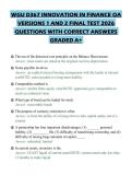 WGU D367 INNOVATION IN FINANCE OA VERSIONS 1 AND 2 FINAL TEST 2026 QUESTIONS WITH CORRECT ANSWERS GRADED A&plus;