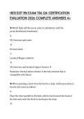 HESI EXIT RN EXAM 756 QA CERTIFICATION EVALUATION 2026 COMPLETE ANSWERS A&plus;
