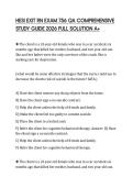 HESI EXIT RN EXAM 756 QA COMPREHENSIVE STUDY GUIDE 2026 FULL SOLUTION A&plus;