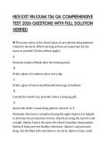 HESI EXIT RN EXAM 756 QA COMPREHENSIVE TEST 2026 QUESTIONS WITH FULL SOLUTION VERIFIED