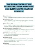 WGU D415 SOFTWARE DEFINED NETWORKING CERTIFICATION SCRIPT 2026 QUESTIONS WITH SOLUTIONS GRADED A&plus;