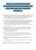 WGU D415 SOFTWARE DEFINED NETWORKING PRACTICE EXAMINATION 2026 QUESTIONS WITH ANSWERS GRADED A&plus;