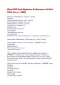 Klose MLD Study Questions And Answers Verified  100&percnt; Correct &vert;2027&vert;