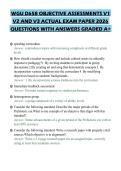 WGU D658 OBJECTIVE ASSESSMENTS V1 V2 AND V3 ACTUAL EXAM PAPER 2026 QUESTIONS WITH ANSWERS GRADED A&plus;