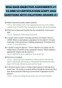WGU D658 OBJECTIVE ASSESSMENTS V1 V2 AND V3 CERTIFICATION SCRIPT 2026 QUESTIONS WITH SOLUTIONS GRADED A&plus;