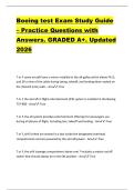 Boeing test Exam Study Guide &ndash; Practice Questions with  Answers&period; GRADED A&plus;&period; Updated  2026 