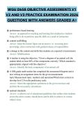 WGU D658 OBJECTIVE ASSESSMENTS V1 V2 AND V3 PRACTICE EXAMINATION 2026 QUESTIONS WITH ANSWERS GRADED A&plus;