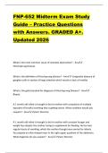 FNP-652 Midterm Exam Study  Guide &ndash; Practice Questions  with Answers&period; GRADED A&plus;&period;  Updated 2026 