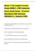 NR667 - FNP Capstone  Exam Study Guide &ndash; Practice  Questions with Answers&period;  GRADED A&plus;&period; Updated 2026