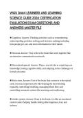 WGU D664 LEARNERS AND LEARNING SCIENCE GUIDE 2026 CERTIFICATION EVALUATION EXAM QUESTIONS AND ANSWERS MASTER FILE