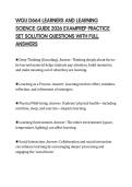 WGU D664 LEARNERS AND LEARNING SCIENCE GUIDE 2026 EXAMPREP PRACTICE SET SOLUTION QUESTIONS WITH FULL ANSWERS