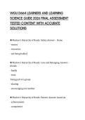 WGU D664 LEARNERS AND LEARNING SCIENCE GUIDE 2026 FINAL ASSESSMENT TESTED CONTENT WITH ACCURATE SOLUTIONS