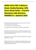 NURS 5433 FNP II Midterm  Exam&period; Family Nursing &vert; UTA  Exam Study Guide &ndash; Practice  Questions with Answers&period;  GRADED A&plus;&period; Updated 2026 
