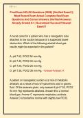 Final Exam NCLEX Questions &lpar;2026&rpar; &vert;&vert;Verified Exam&excl;&excl;&vert;&vert;  Most Recent Exam Actual Complete Real Exam  Questions And Correct Answers &lpar;Verified Answers&rpar;  Already Graded A&plus; &vert; Guaranteed Success&excl;&excl; Newest  Exam&excl;&excl;&excl;