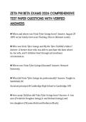 ZETA PHI BETA EXAMS 2026 COMPREHENSIVE TEST PAPER QUESTIONS WITH VERIFIED ANSWERS