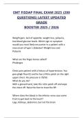 EMT FISDAP FINAL EXAM 2025 &lpar;200  QUESTIONS&rpar; LATEST UPDATED  GRADE  BOOSTER 2025 &sol; 2026 