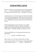 NOMAD PRO 2 QUIZ QUESTIONS AND ANSWERS 2026
