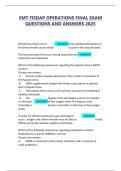 EMT FISDAP OPERATIONS FINAL EXAM  QUESTIONS AND ANSWERS 2025