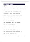 PCT Final Exam