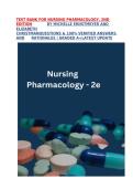 Test Bank for Nursing Pharmacology &ndash; Complete Chapters Exam Questions & Verified Answers
