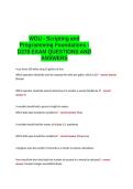 WGU D278 SCRIPTING EXAM QUESTIONS AND VERIFIED ANSWERS 100- GUARANTEED PASS&period;