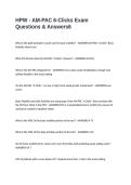 HPW - AM-PAC 6-Clicks Exam Questions & Answers