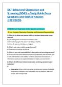 DCF Behavioral Observation and Screening &lpar;BOAS&rpar; &ndash; Study Guide Exam Questions and Verified Answers &lpar;2025&sol;2026&rpar;